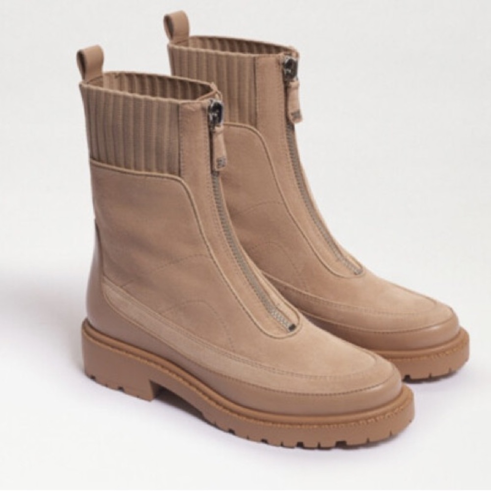 Sam Elderman Stylish Beige Ankle Boots